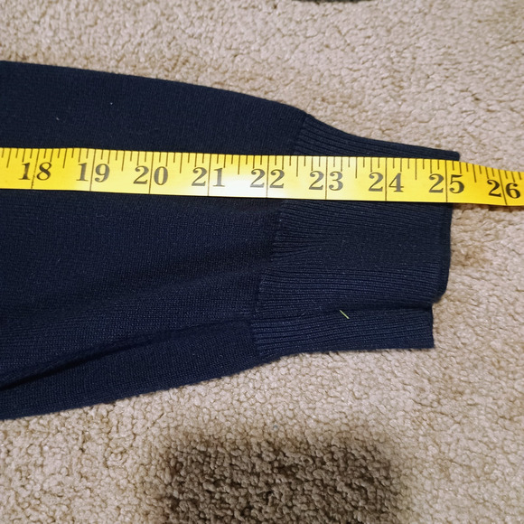 PJ PAUL JONES Mens 2XL Pullover Sweater with Quarter Zip Sharp Blue Pattern - Picture 5 of 9